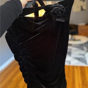Bardot Black Velvet Dress